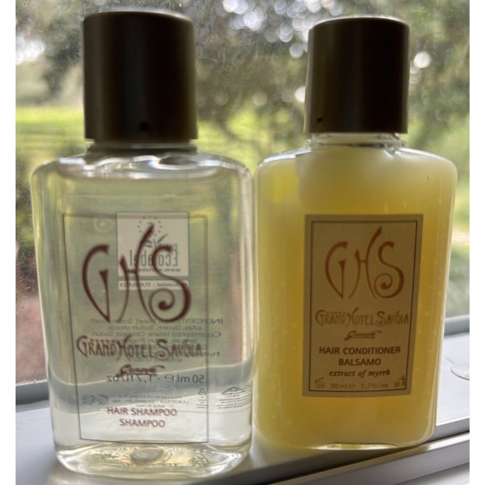 Grand Hotel Savoia Shampoo & Conditioner Travel Size Made Italy 1.7 Fl oz
